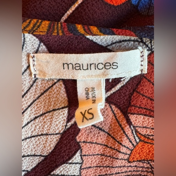 Maurices Floral Maxi V neck Boho Dress Multicolor XS - Picture 7 of 8